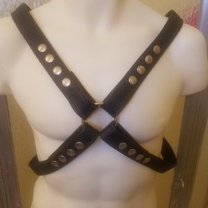 Vintage early 90s men's leather harness